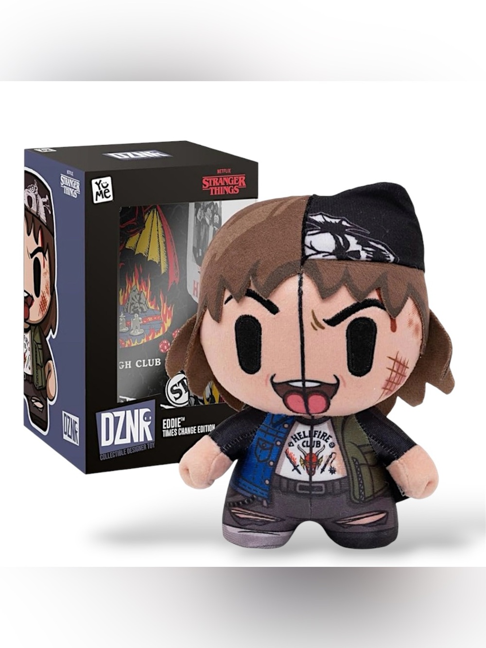 DZNR Eddie Plush Toy — Brown/Black Stranger Things Collectible